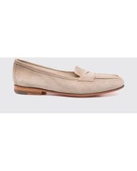 Santoni - Suede Loafers - Lyst