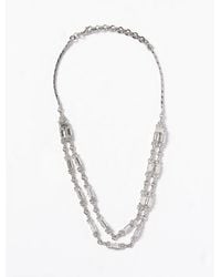 Alessandra Rich - Brass Necklace With Set Rhinestones - Lyst