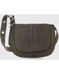 BOSS - Clarice Suede-Effect Faux Leather Crossbody Bag With Emed Logo - Lyst