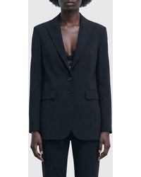Patrizia Pepe - Single-Breasted Stretch Crêpe Blazer With Removable Jewelled Brooch By - Lyst