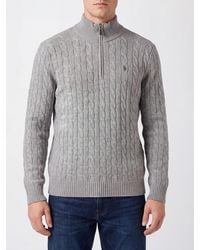 Polo Ralph Lauren - Virgin Wool Half-Zip Turtleneck Jumper With Pony Logo - Lyst