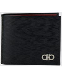 Ferragamo - Gancini Embossed Calfskin Bifold Wallet - Lyst