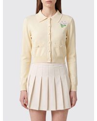 Self-Portrait - Slim Fit Floral-Detail 100% Wool Cardigan With Patch Pockets - Lyst