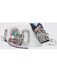 Marc Jacobs - Bolso Bandolera The Snapshot De Denim Con Parches Y Logo Double J - Lyst
