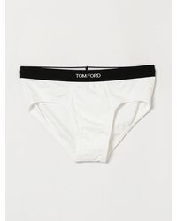 Tom Ford - Contrast Logo Waistband Stretch-Cotton Briefs - Lyst