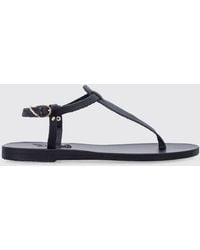 Ancient Greek Sandals - Leather Low-Heeled Thong Sandals With Ankle Strap - Lyst