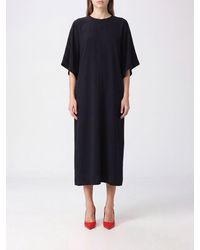 Stella McCartney - Crêpe Midi Tunic Dress With Teardrop Back - Lyst
