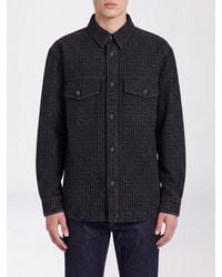 Balmain - Monogram Pb Labyrinth All-Over Cotton Shirt - Lyst