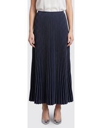 Fabiana Filippi - High-Waisted Pleated Crêpe Midi Skirt - Lyst
