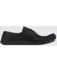 Loewe - Rambla Smooth Calfskin Driver Loafers With Round Toe - Lyst