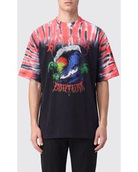 Balenciaga - Cotton T-Shirt With Graphic Print And Dropped Shoulders - Lyst