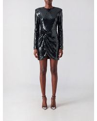 ROTATE BIRGER CHRISTENSEN - Sequin-Covered Evening Mini Dress With Waist Knot - Lyst