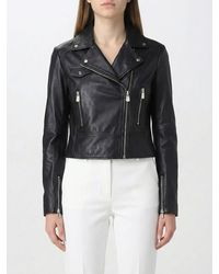 Pinko - Faux Leather Biker Jacket - Lyst