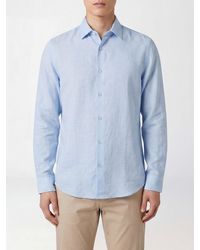 Calvin Klein - Linen And Lyocell Blend Shirt With French Collar - Lyst