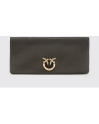 Pinko - Click Soft Horizontal Classic Leather Clutch - Lyst