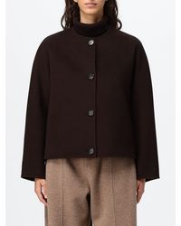 Max Mara - Kate Short Pure Wool Coat With Sash Collar - Lyst