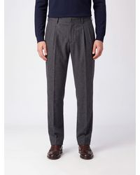 Slowear - Pantalón Chino De Mezcla De Lana Con Pinzas Y Corte Recto - Lyst