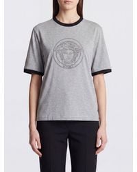 Versace - Medusa Logo Print Cotton Crew-Neck T-Shirt - Lyst
