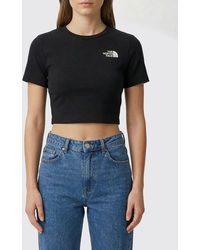 The North Face - Cropped Fit Stretch Cotton T-Shirt - Lyst