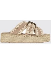 Mou - Jute Suede Sandal - Lyst
