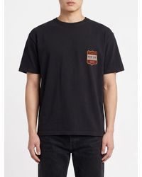 Rhude - Cotton T-Shirt With Logo Crest And Dropped Shoulders - Lyst