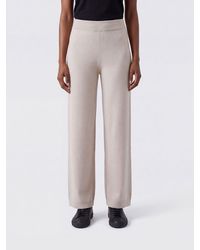 Allude - High-Waisted Wide Leg Wool And Cashmere Knit Jogging Trousers - Lyst