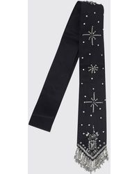 Pinko - Viscose Jewelled Tie With Rhinestone And Bead Embellishments - Lyst