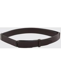Orciani - Nobuckle Adjustable Smooth Leather Belt With Innovative Interlocking Closure - Lyst