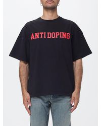 MSGM - Relaxed Fit Cotton Crewneck T-Shirt With Contrast Slogan Print - Lyst