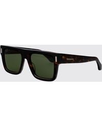 Ferragamo - Rectangular Acetate Aviator Sunglasses With Logo - Lyst
