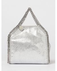 Stella McCartney - Falabella Laminated Cracked Synthetic Suede Micro Tote Bag - Lyst
