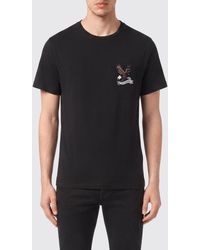 Billionaire - Slim Fit Cotton T-Shirt With Contrast Embroidered Logo - Lyst