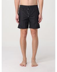 Dolce & Gabbana - Mid-Length Swim Trunks With Branded Plate - Lyst