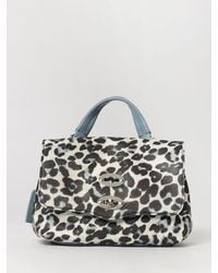 Zanellato - Postina Baby Animal Print Fabric And Grained Leather Bag - Lyst