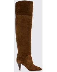 Casadei - Venus Nomad Suede Over-The-Knee Boots With Cone Heel - Lyst