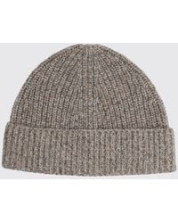 Aspesi - Ribbed Wool Beanie Hat With Turn-Up Cuff - Lyst