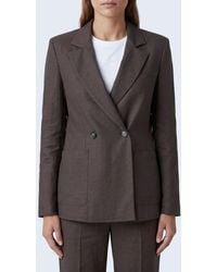 Harris Wharf London - Double-Breasted Viscose Blazer - Lyst
