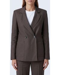 Harris Wharf London - Double-Breasted Viscose Blazer - Lyst