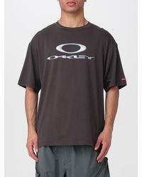 Oakley - Relaxed Fit Cotton T-Shirt With Printed Logo And Dropped Shoulders - Lyst