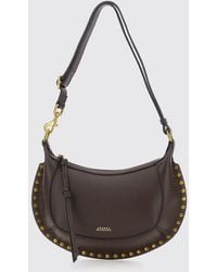 Isabel Marant - Oskan Moon Studded Leather Hobo Bag - Lyst