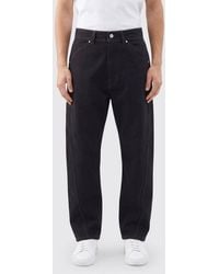 Lemaire - Cotton Wide-Leg Trousers - Lyst