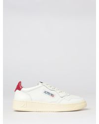 Autry - Medalist Low Two-Tone Cowhide Leather Sneakers With Perforated Toe - Lyst