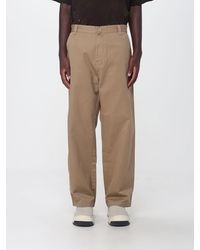 Carhartt - Brady Wide Leg Cotton Trousers With Rear Logo - Lyst
