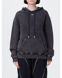 Off-White c/o Virgil Abloh - Cotton Hoodie With Arrow Logo - Lyst
