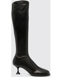 Sergio Rossi - Bottes Hautes Orb En Cuir D'Agneau Avec Talon Bobine - Lyst