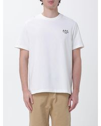 A.P.C. - Organic Cotton T-Shirt With Logo - Lyst