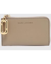 Marc Jacobs - Leather Card Holder With A Zip Closure And Four Card Slots - Lyst