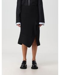 Bottega Veneta - Skirt In Cotton And Wool Blend - Lyst