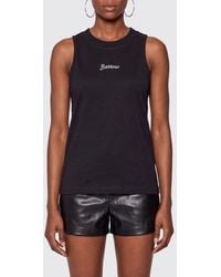 Barrow - Slim Fit Sleeveless Cotton Top With Crew Neck - Lyst