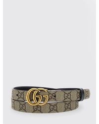Gucci - Reversible Slim Belt Gg Marmont Polyurethane - Lyst